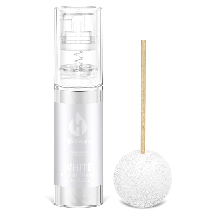 White Edible Glitter Spray