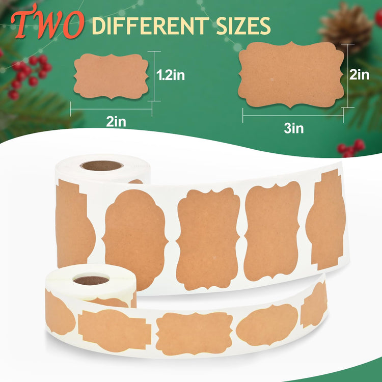 500 Pcs Christmas Gift Tags Name Label Stickers (500 Count)