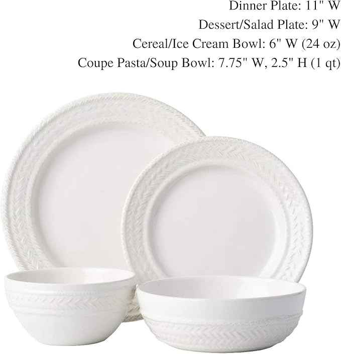 Juliska Le Panier 4pc Place Setting - Whitewash