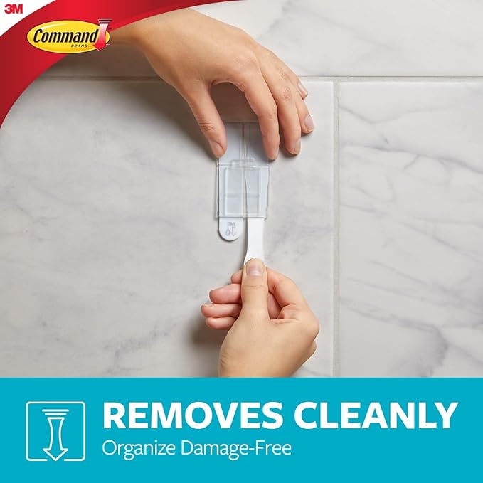 Command Wall and Cabinet Organizer with Water Resistant Strips, Organize Your Bathroom, Easy to Open Packaging