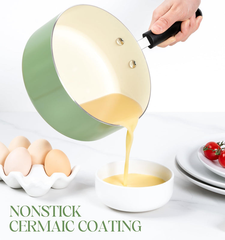 Nonstick Sauce Pan with Lid (3 Count)