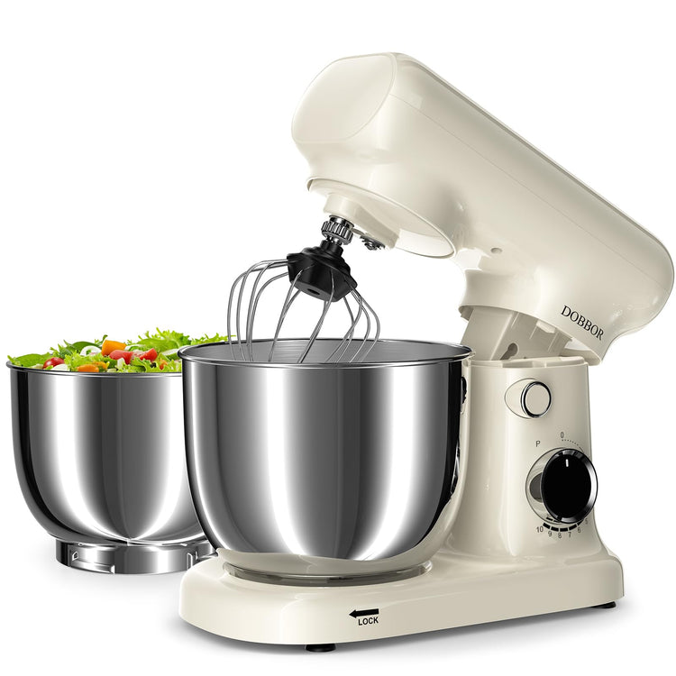Stand Mixer with 3QT+3.5QT Dual Bowls
