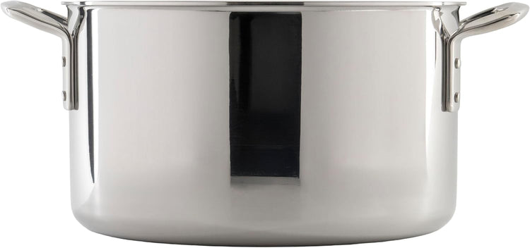 WINCO Tri-Ply Stock Pot, Silver