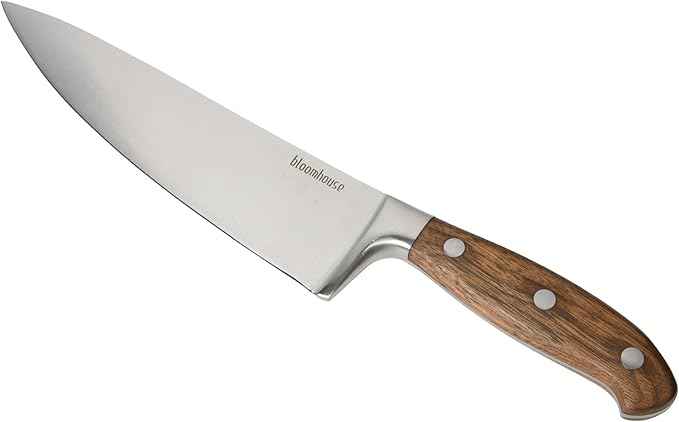 Bloomhouse 8 Inch German Steel Chef's Knife W/Walnut Wood Forged Handle