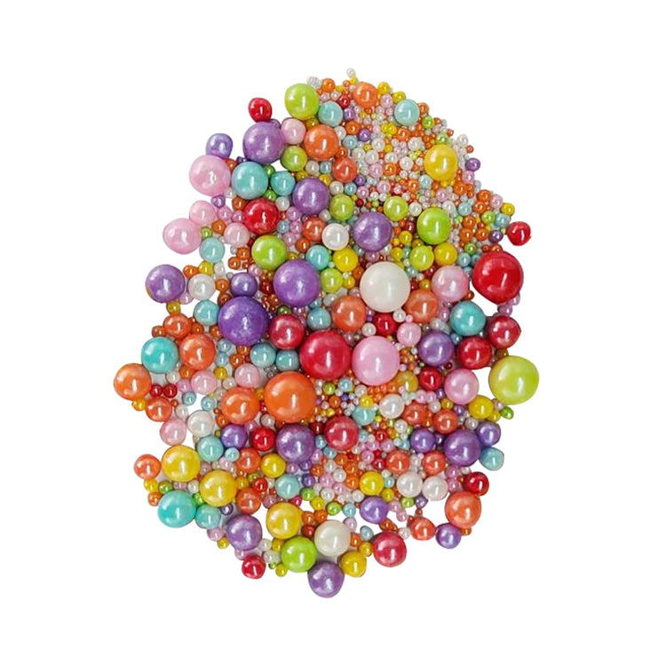 Edible Multicolor Sugar Pearls Candy Sprinkles 120G (4.23 Ounce)