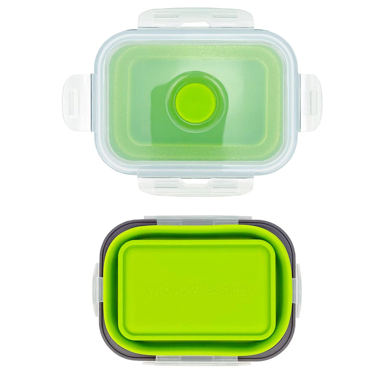 3piece Collapsible Food Storage Containers with Lids (3 Count)