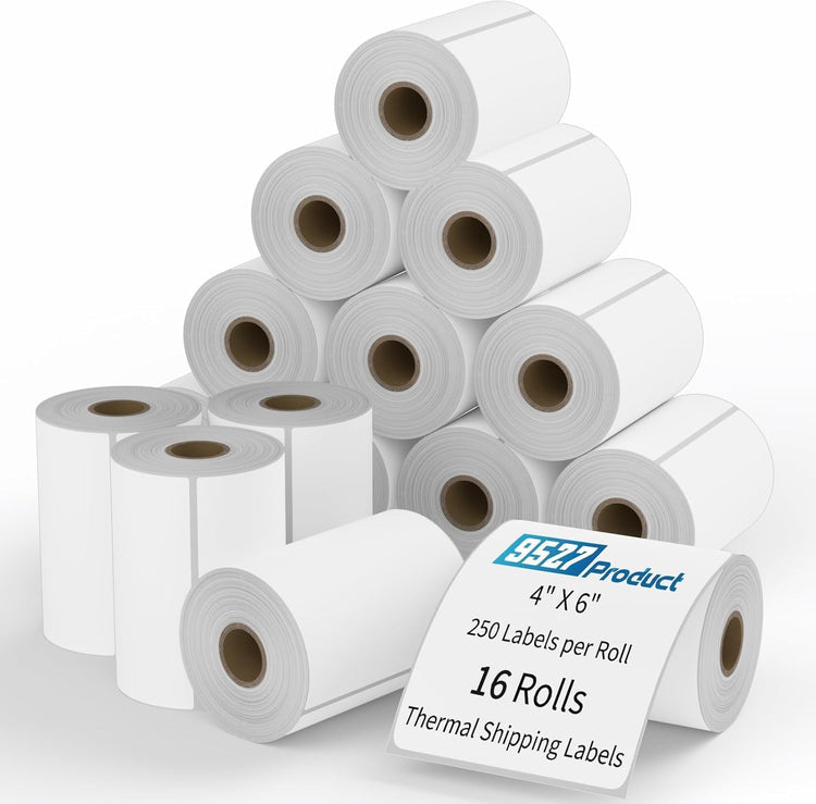 4x6 Blank Direct Thermal Shipping Labels for Zebra 2844 Zp (4000 Count)
