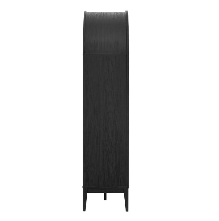 Nolan Tall Arched Storage Display Cabinet in Black