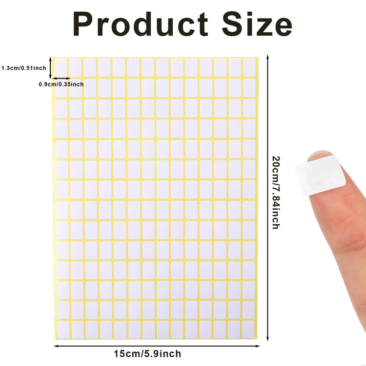 2940 Pcs Matte Small White Labels Stickers Blank Labels Removable Price Tags Labels Stickers for Jars Boxes File Folders Envelopes School Office Kitchen (15 Count)