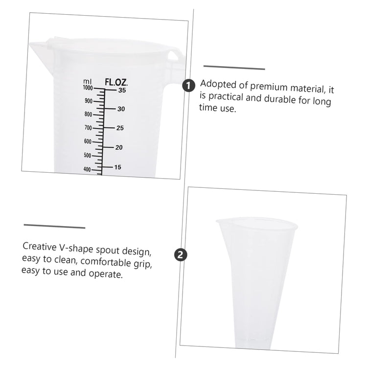 Foldable Measuring Cup with Lid Transparent Plastic Liquid Measuring Jug 6.88X6.69X4.52 Inches Kitchen Tool for Cooking Baking and Oil Measurement