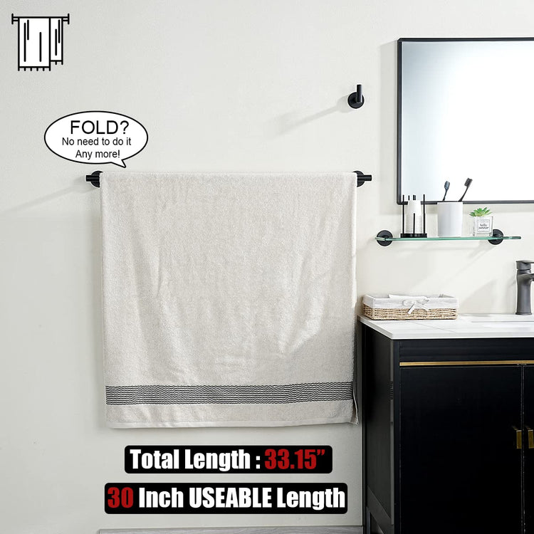 Black Bath Towel Bar