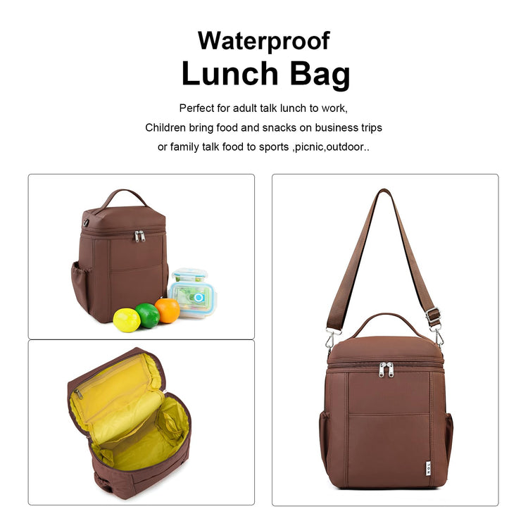 NOL Insulated Lunch Bags for Women Cooler Bag Lightweight Nylon Waterproof Lunch Box for Work