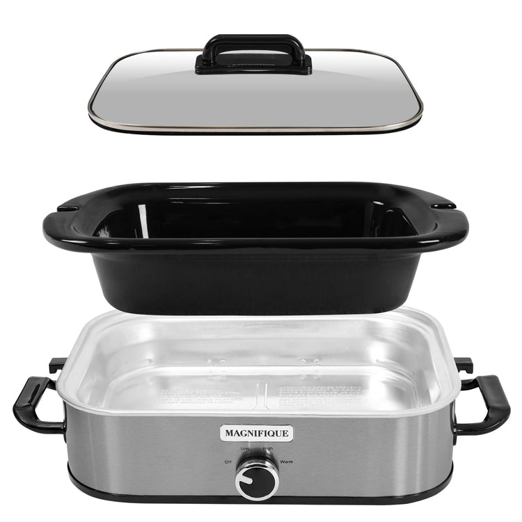 Magnifique 4 Quart Slow Cooker with Casserole Manual Warm Setting