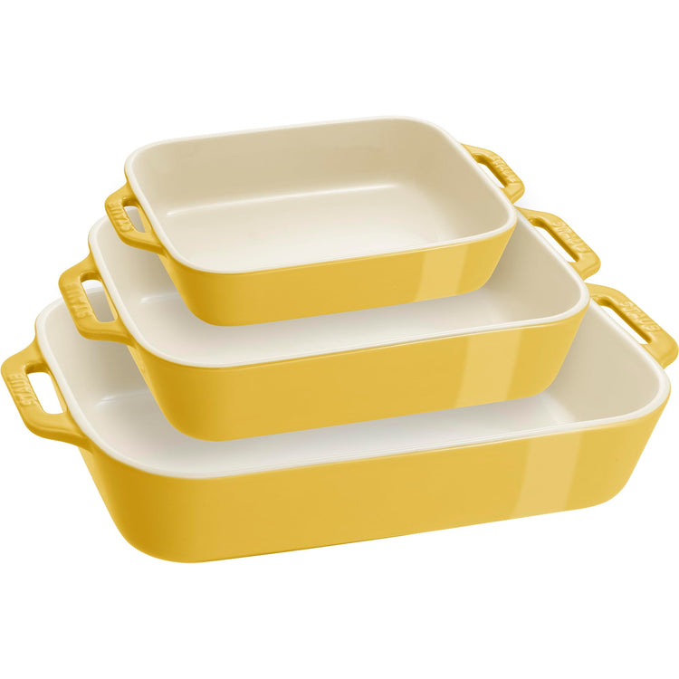 3 Pc Ceramic Baking Dish Set (3 Count)