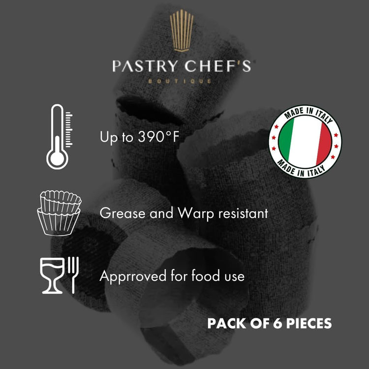 Pastry Chef's Boutique Thin Panettone Paper Pan Mold - Large 1 Kg - 6-5/8" x 4-5/16" - Pack of 6