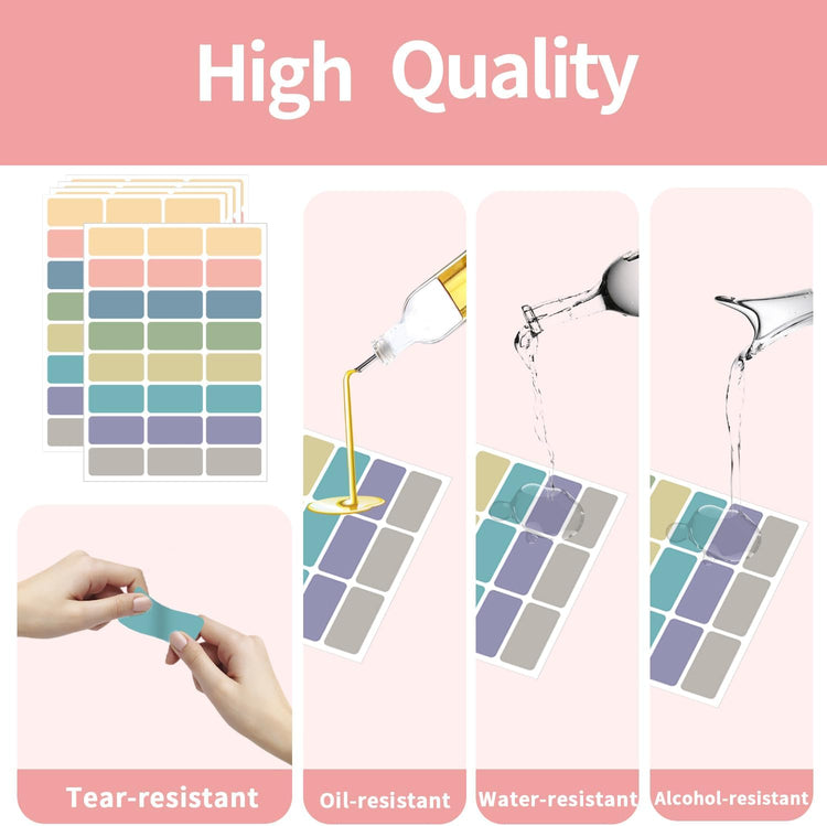 STARLIBOO Removable Freezer Labels, 1x2 Inch Color Coding Removable Label for Food Containers, 360 Freezer Stickers Tape to Write on/Waterproof/Easy Peel Off(8 Colors Morandi)