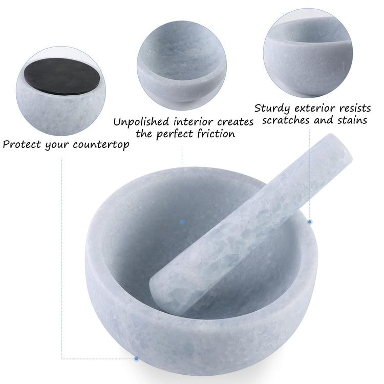 Luxury Marble Mortar and Pestle Set
