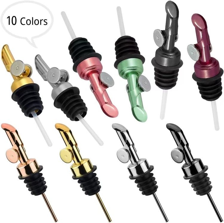 MEETSWEET Olive oil dispenser spout, pour spouts,304stainless steel automatic opening and closing spout, leak-proof, for olive oil, vinegar, wine and other liquid bottles (304) 4pcs…
