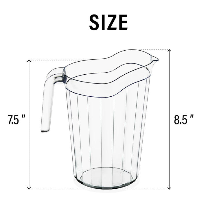 6 Pack 75 oz Plastic Pitchers (6 Count)