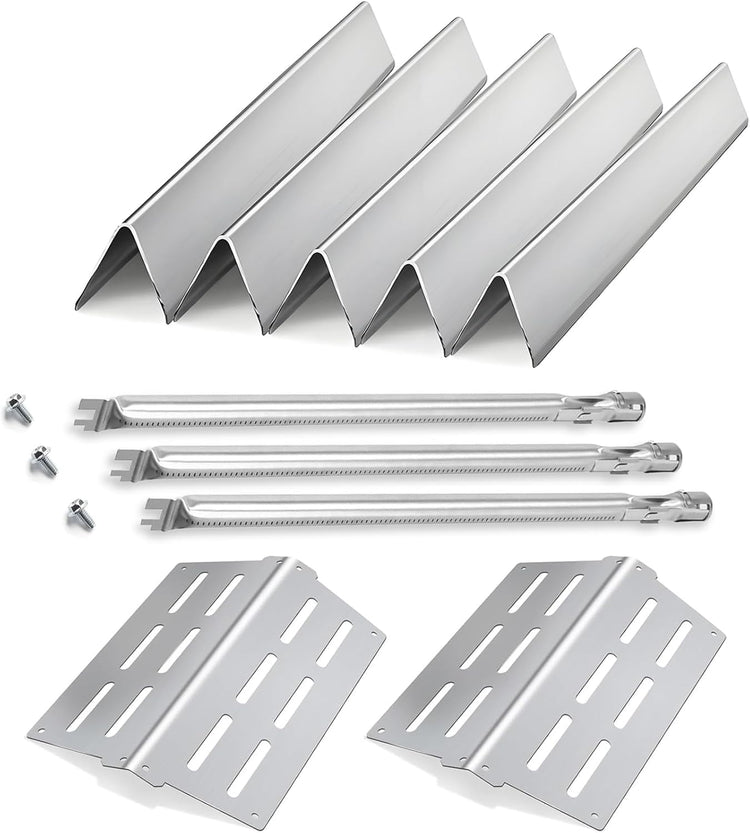 Genesis Grill Parts for Weber E310 E320 E330 EP310 EP320 EP330, 17.5” Flavorizer Bars 7620 Heat Deflector 7622 Burner Tube 62752 for Weber Genesis 300, Grill Replacement Parts for Weber Accessories