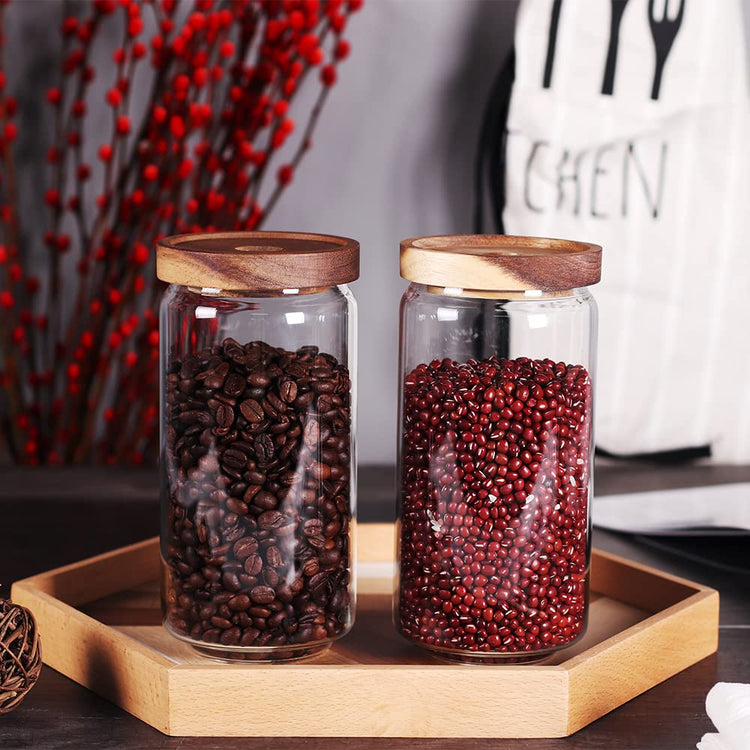 Borosilicate Glass Kitchen Jars (2 Count)