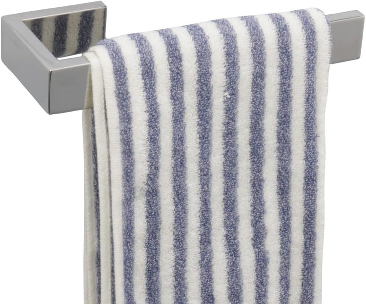 TocTen Hand Towel Holder/Towel Ring - Thicken SUS304 Stainless Steel Bathroom Hand Towel Hanger, 9 Inch Heavy Duty Wall Mounted Towel Rack, Square Hand Towel Bar for Bathroom Hardware (Chrome, 9 in)