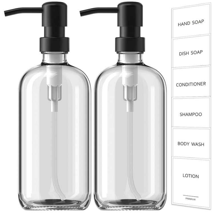 Glass Soap Dispenser with Pump (2 Count)