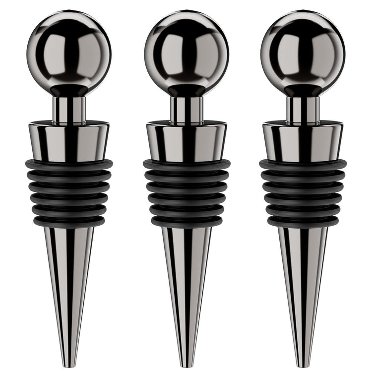 Wine Stoppers for Wine Bottles 3Pcs Vacuum Wine Bottle Stopper with Silicone Reusable Wine Corks (3 Count)