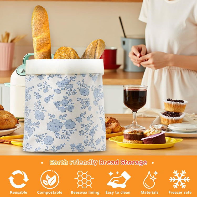 Beeswax Bread Bags for Homemade bread (2 Count)