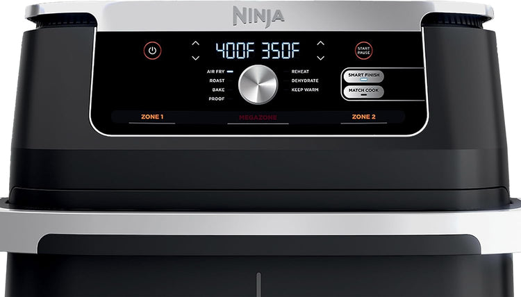 Ninja Foodi 11 Quart 7-in-1 MegaZone XL FlexBasket Air Fryer, Basket Divider for Full Meals, Air Fry, Roast, Grey (Renewed)