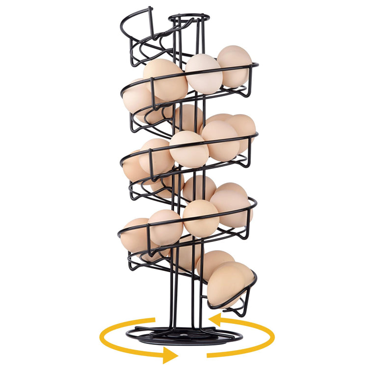 Spiral Design Metal Egg Skelter Dispenser Rack
