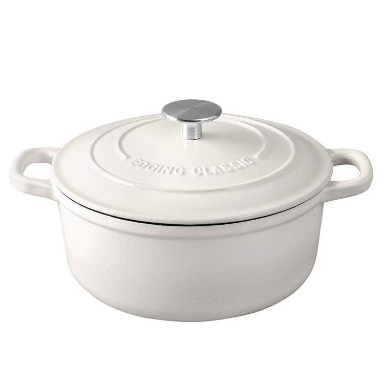 Cast Iron Dutch Oven With Lid Round Pot Enameled Covered for Bread Baking