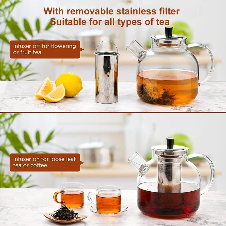 Glass Teapot with Removable Infuser