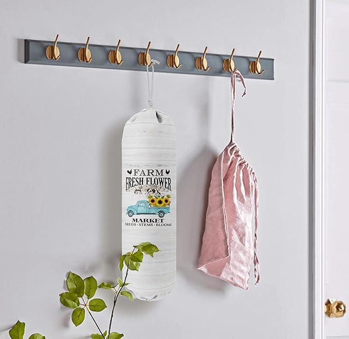 Grocery Bags Holder Organizer for Shopping Bags,Wall Mount Plastic Bags Storage Container Dispensers, Gift for Women Mother Grandmother Friend