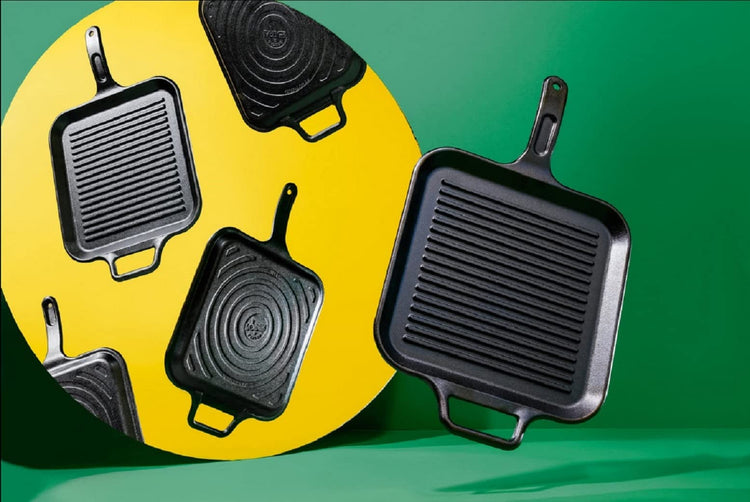 BOLD Pre Seasoned Cast Iron Grill Pan