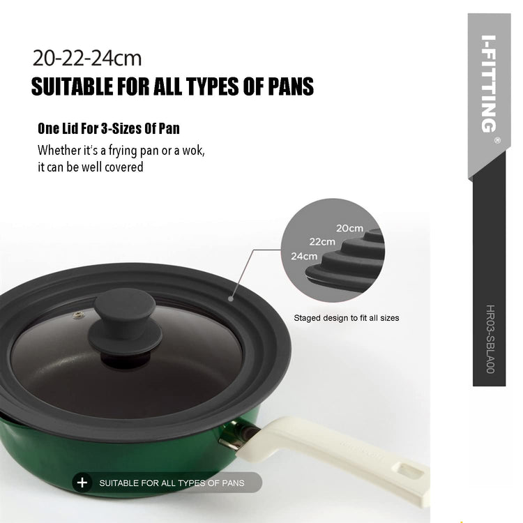 Universal Tempered Glass Lid for Pots