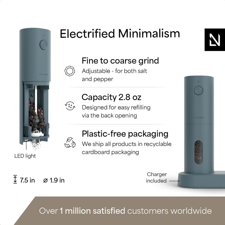 Electric Salt and Pepper Grinder Set
