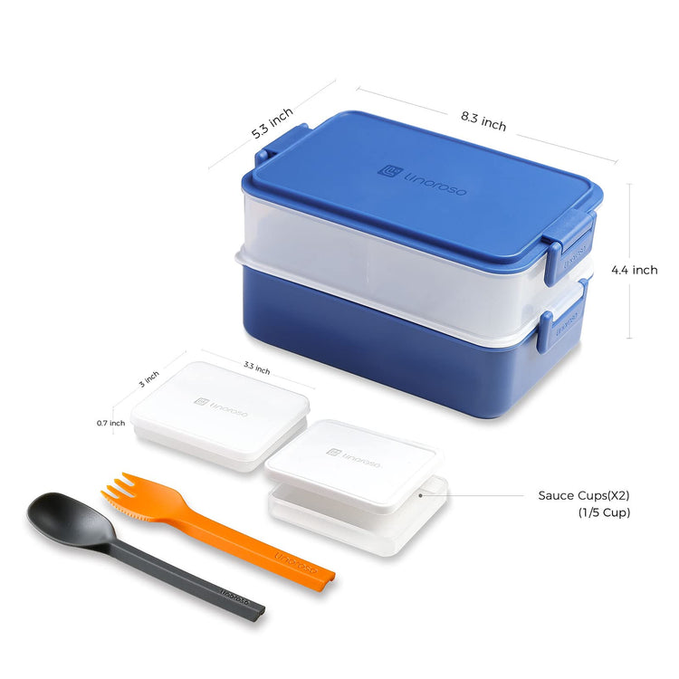 Stackable 2 Tier Adult Bento Box