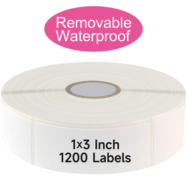1200 Blank Removable Freezer Labels with Perforation Line for Easy Distribution and Use. Waterproof and Oil (1200 Count)