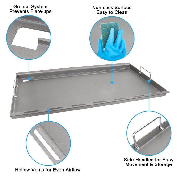 Full Size Griddle Insert for Weber Genesis II 400&LX 400 Series Gas Grills