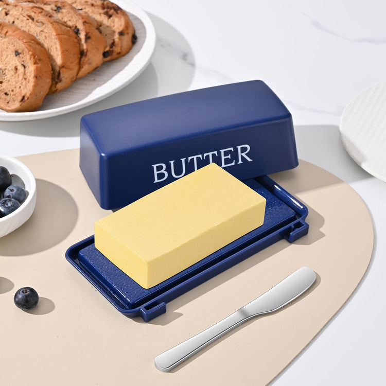 Butter Dishes With Lid And Stainless Steel Knife