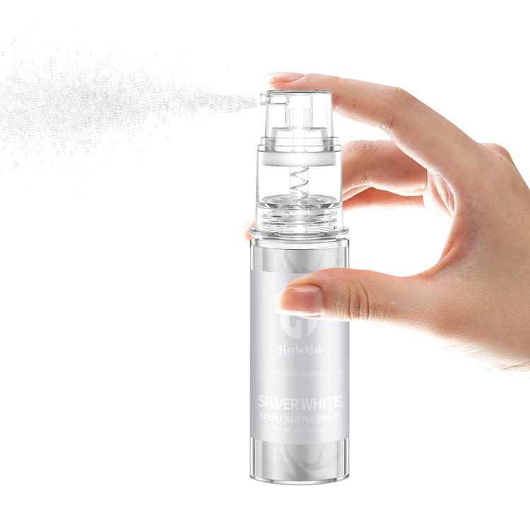 White Edible Glitter Spray