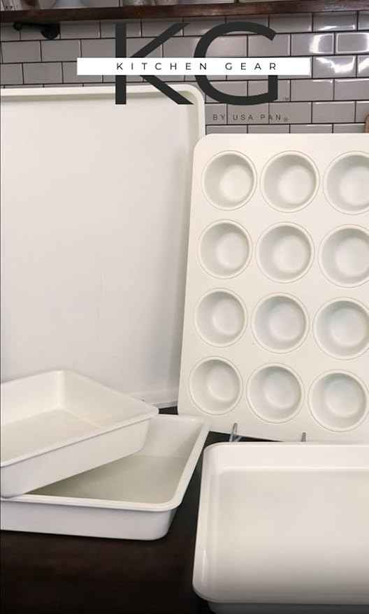 Kitchen Gear by USA Pan 6 Piece Nonstick Ceramic Bakeware Baking Pans Set