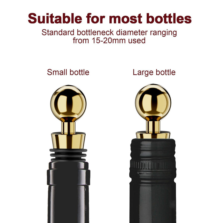 Wine Stoppers for Wine Bottles 6Pcs Vacuum Wine Bottle Stopper with Silicone Reusable Wine Corks (3 Count)
