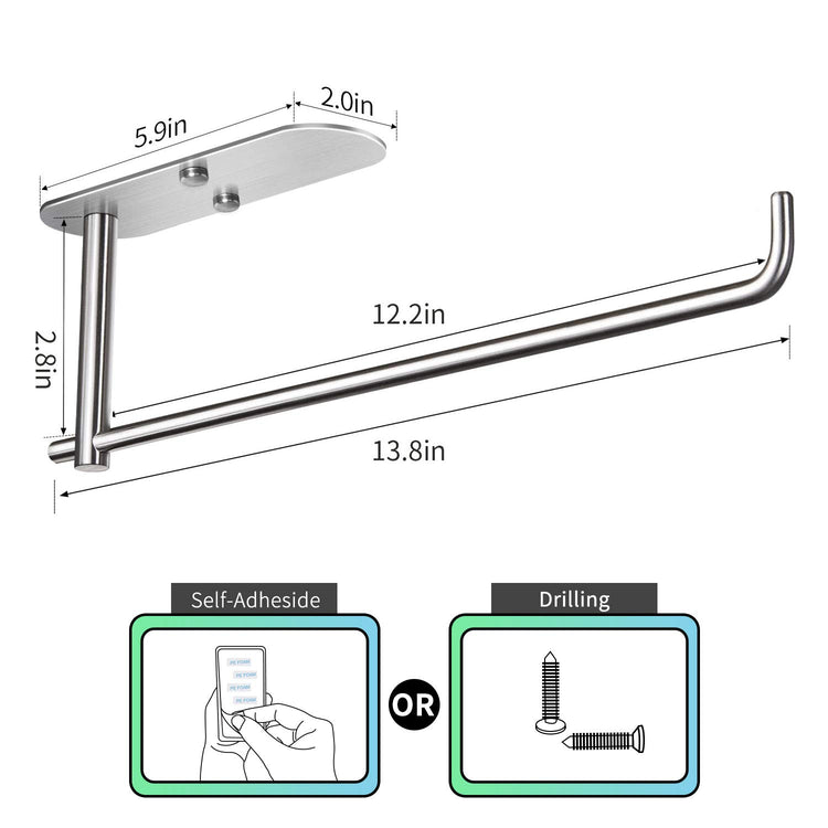 Self Adhesive Paper Towel Holder Under Cabinet Mount