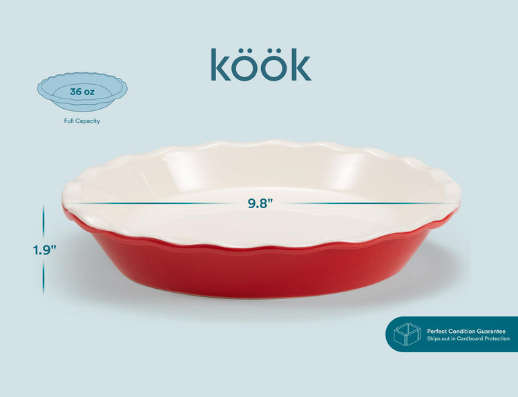 Pie Pan Ceramic Reusable Round Pie Dish (2 Count)