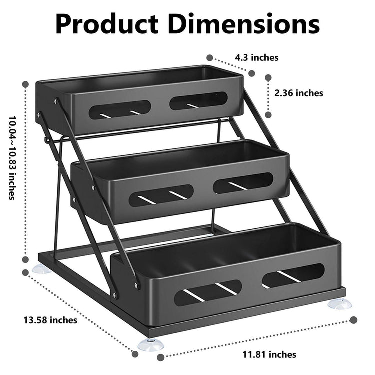 3 Tier Foldable Spice Rack