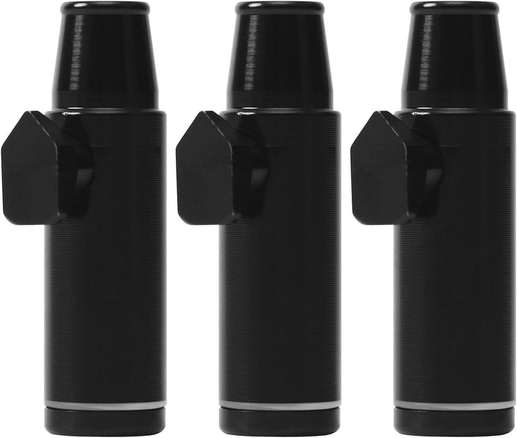 3 Pack Mini Pepper Shaker,Premium Metal Spice Dispenser and Sweetener Portable Travel Storage (Anodized Aluminum)
