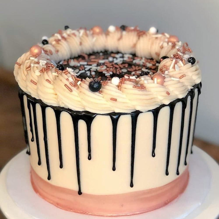 Sprinkles for Cake Decorating Edible Cake Decorations Fancy Rose Gold Sprinkles Cupcake Decorations Cake Sprinkles for Cupcake Decorating Rose Gold Cake Decorations Sugar Pearls (4 Ounce)