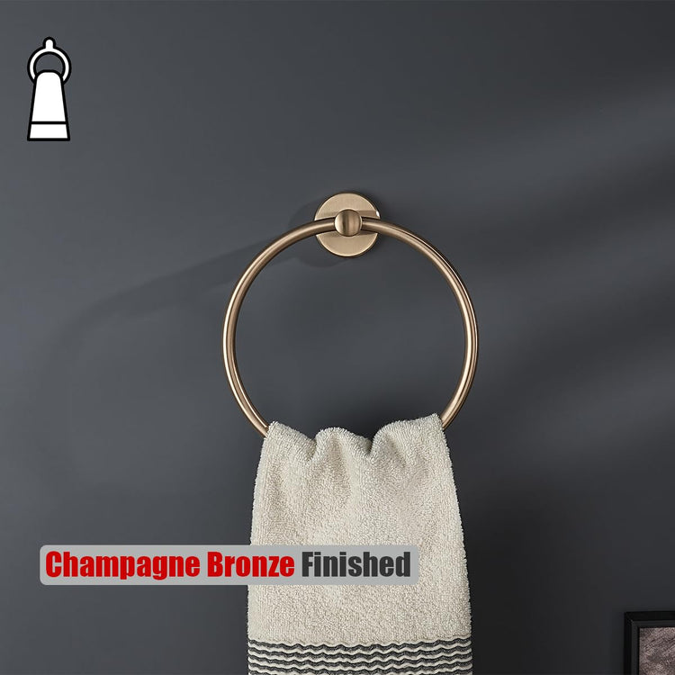 Towel Ring Champagne Bronze